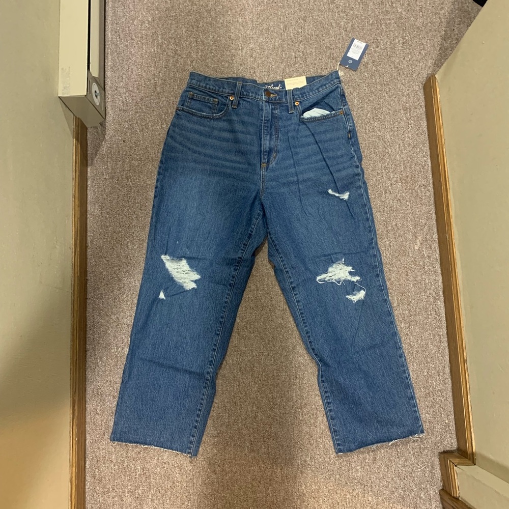 Cropped Vintage Blue Jeans